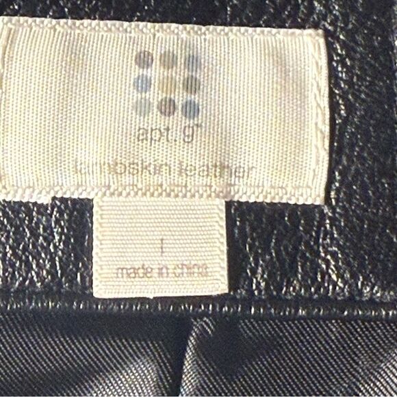 Apt 9 VINTAGE Black Lambskin Leather Women's Long Coat size L buttery soft - Picture 4 of 5